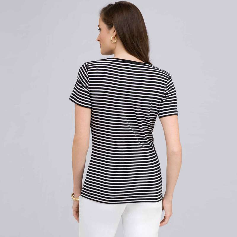 Short Sleeve Shell, Black & White, large image number 1